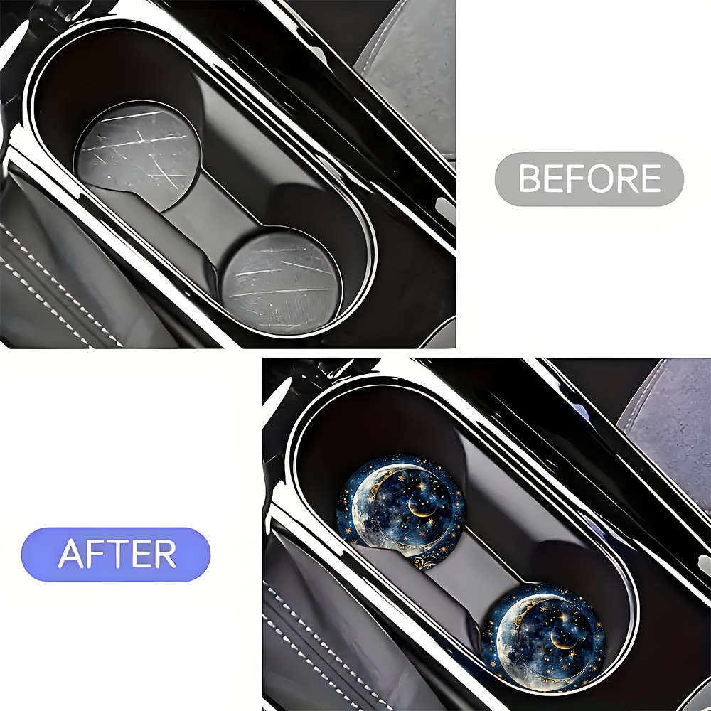 2pcs Starry Night Moon Car Cup - đánh giá và giá Men Accessories Ideas