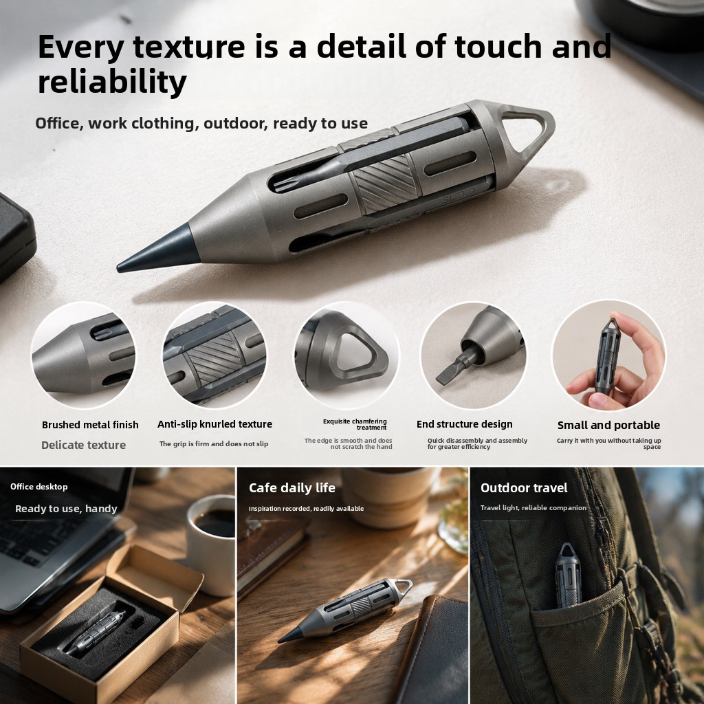 7 in 1 Titanium EDC Multi Tool - đánh giá và giá Keychain Multi Tool