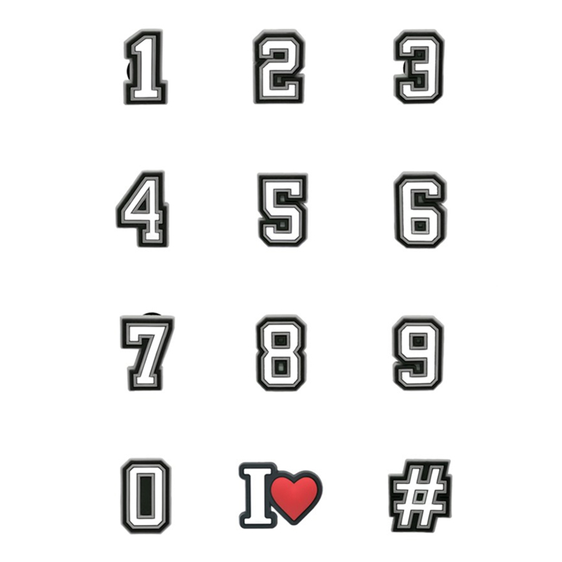 1pcs PVC Number Shoe Charms fo - đánh giá và giá Men'S Accessories Crocs